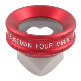 Ocular Sussman Four Mirror Hand Held Gonioscope with Large Ring (Red)